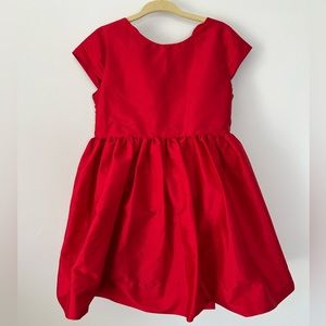 Bella bliss red scallop dress with bow